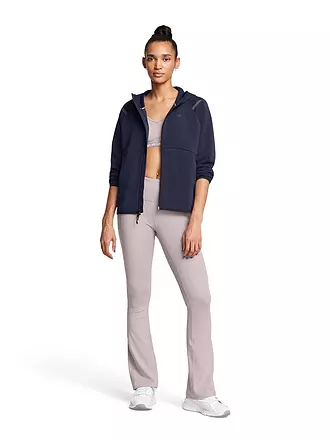 UNDER ARMOUR | Chaqueta con capucha para mujer UA Unstoppable Fleece con cremallera completa | dunkelblau